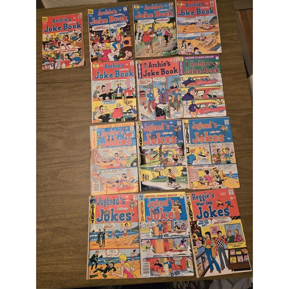 Vintage Archie Joke Book & Jughead's Jokes Lot ~ 13 Comics ~ 1970s Bronze Age ~